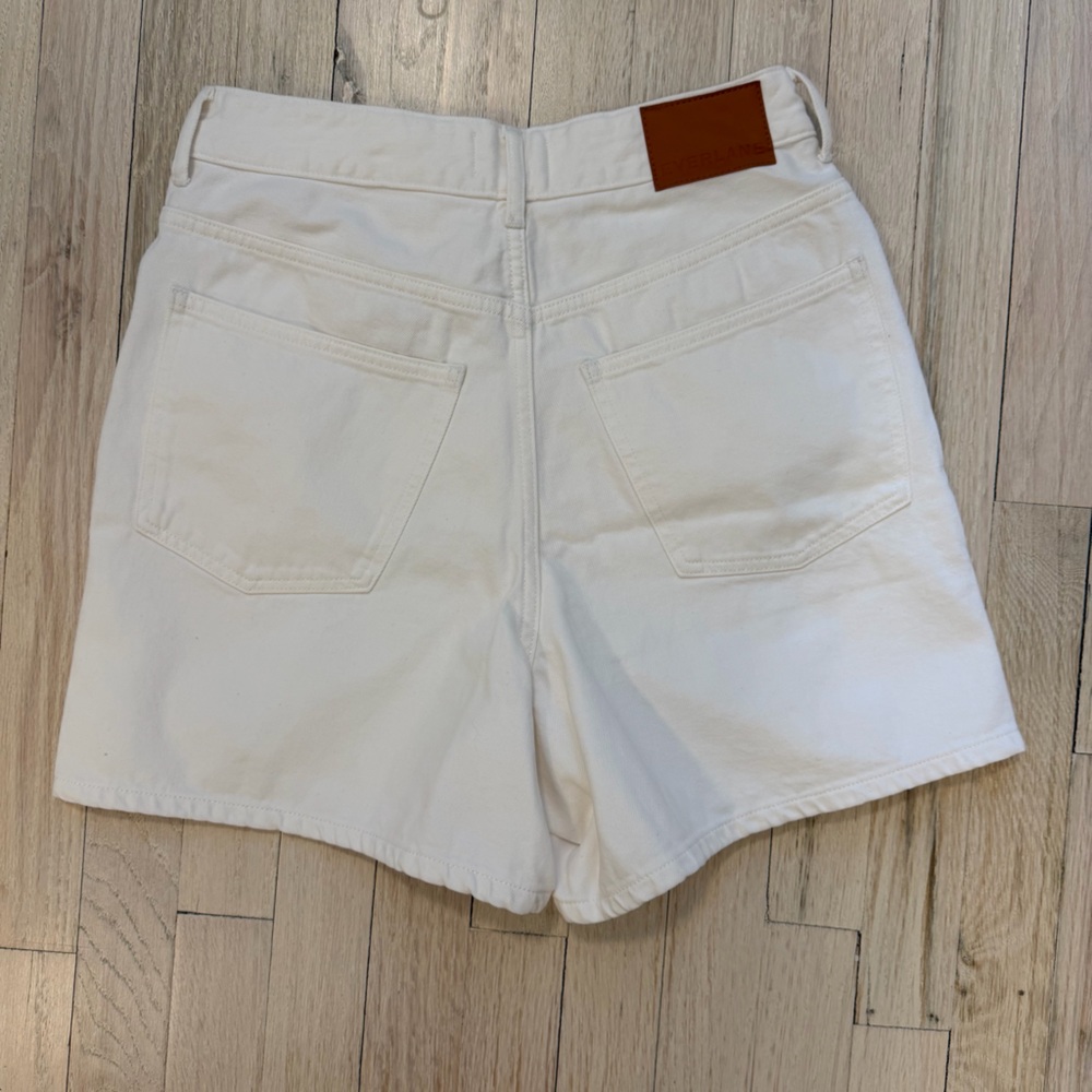 Everlane The A-Line Denim White Shorts - Picture 3 of 4